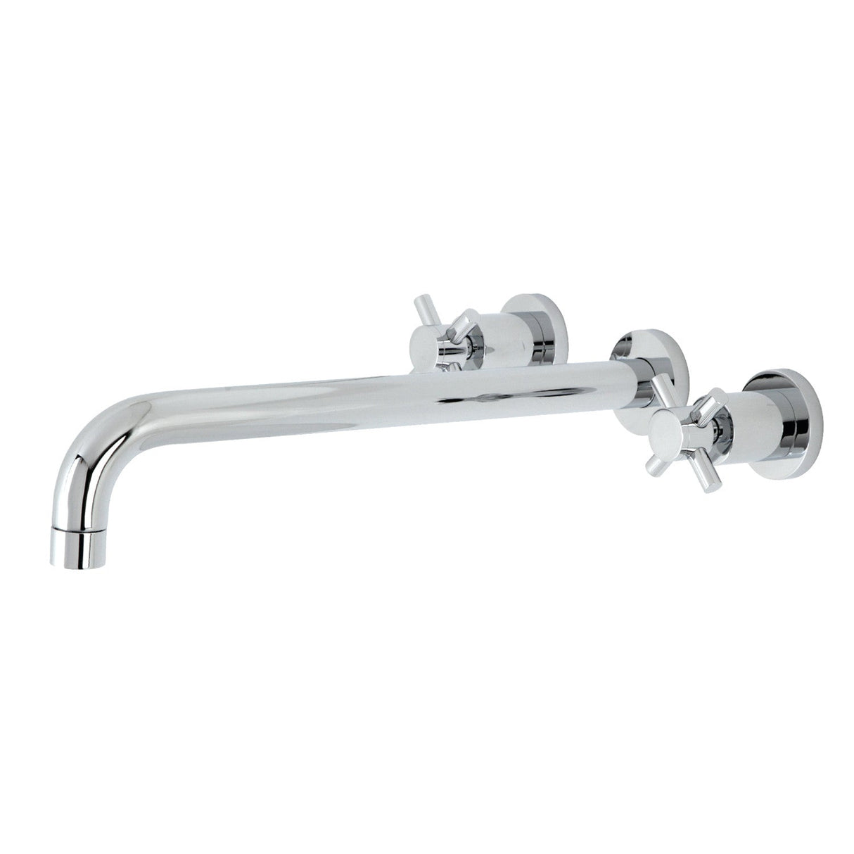 Concord KS8041DX Two-Handle 3-Hole Wall Mount Roman Tub Faucet, Polished Chrome