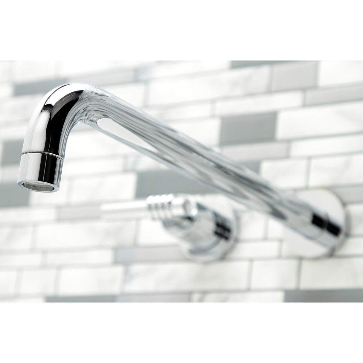 Milano KS8041ML Two-Handle 3-Hole Wall Mount Roman Tub Faucet, Polished Chrome