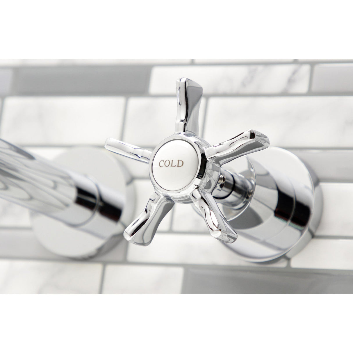 Hamilton KS8041NX Two-Handle 3-Hole Wall Mount Roman Tub Faucet, Polished Chrome