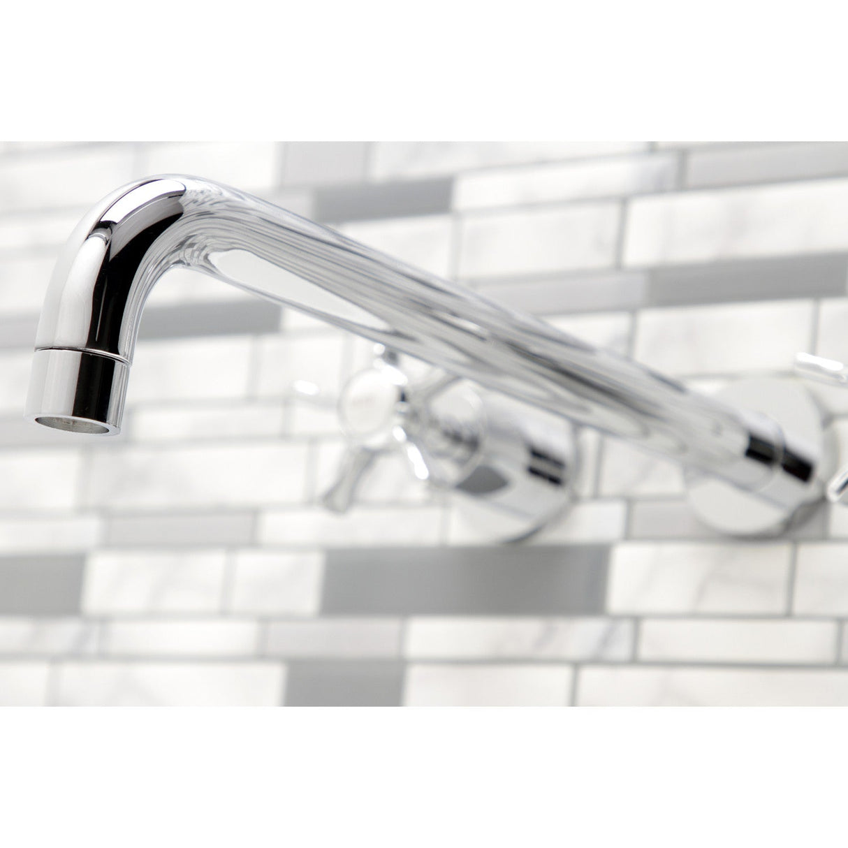 Hamilton KS8041NX Two-Handle 3-Hole Wall Mount Roman Tub Faucet, Polished Chrome