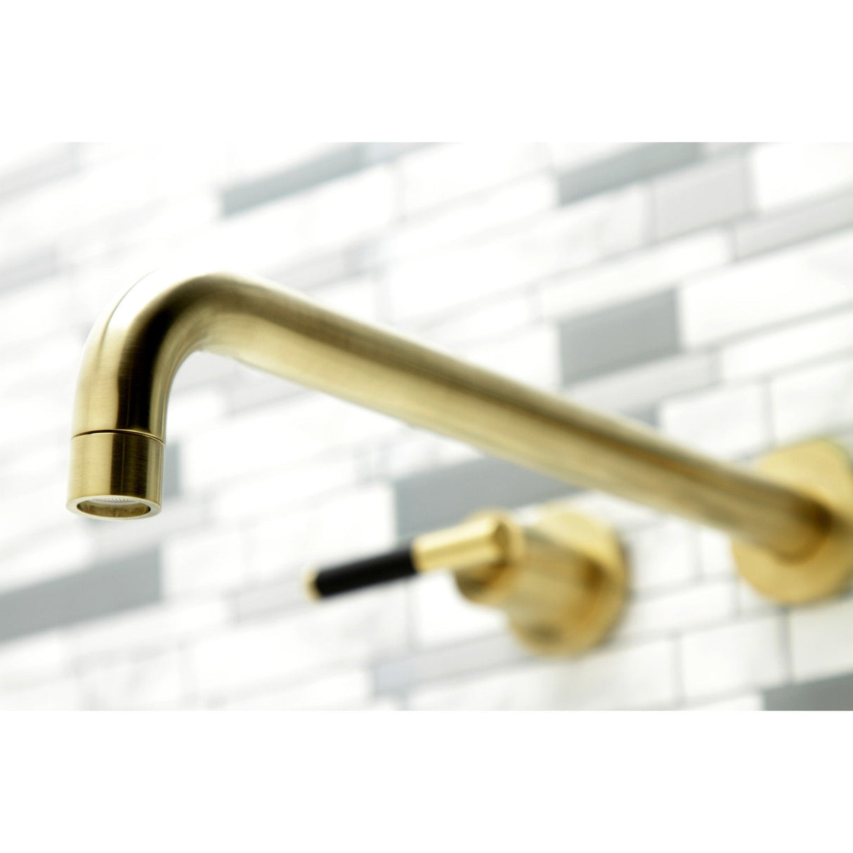 Kaiser KS8047CKL Two-Handle 3-Hole Wall Mount Roman Tub Faucet, Brushed Brass
