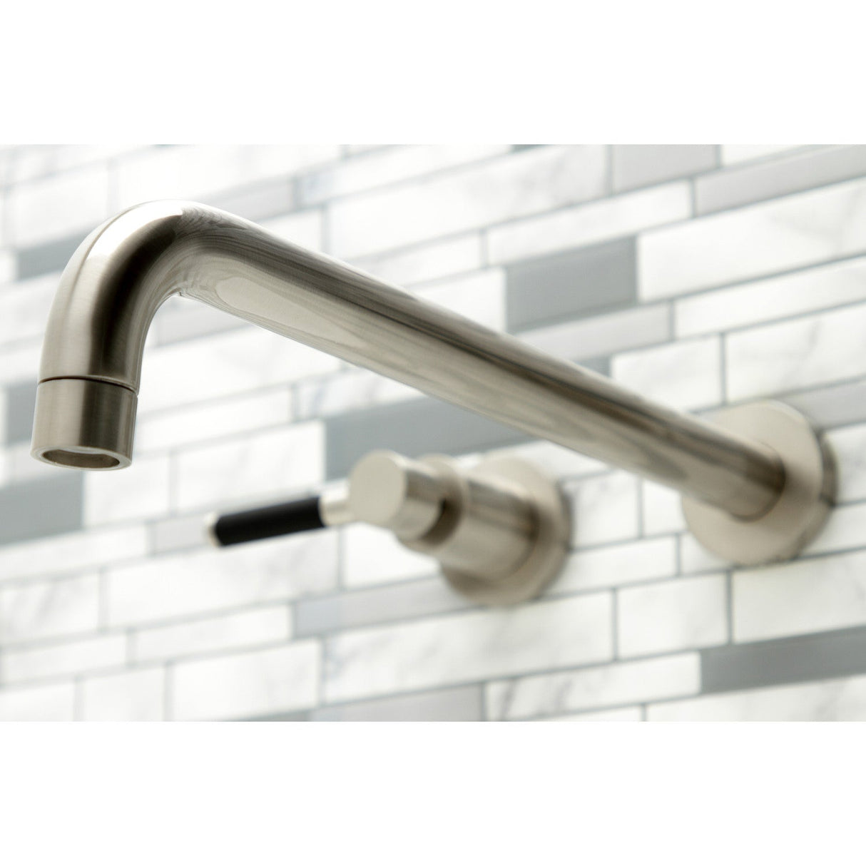 Kaiser KS8048DKL Two-Handle 3-Hole Wall Mount Roman Tub Faucet, Brushed Nickel