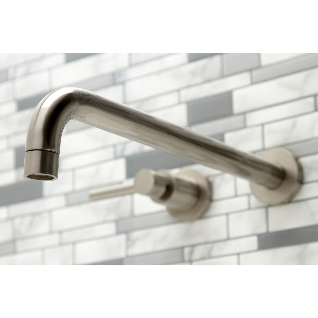 Concord KS8048DL Two-Handle 3-Hole Wall Mount Roman Tub Faucet, Brushed Nickel