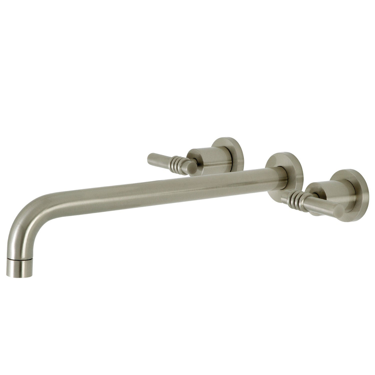 Milano KS8048ML Two-Handle 3-Hole Wall Mount Roman Tub Faucet, Brushed Nickel