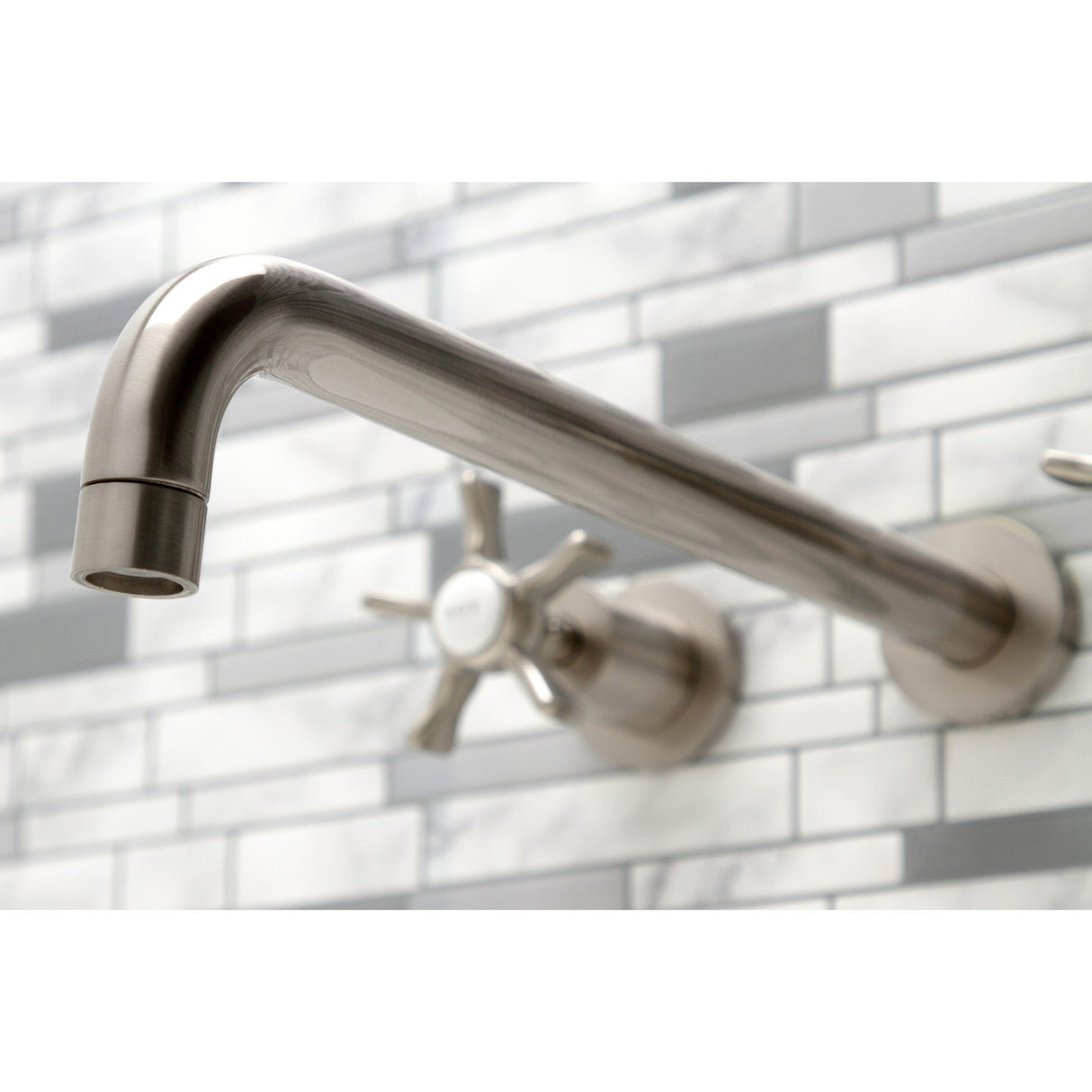 Hamilton KS8048NX Two-Handle 3-Hole Wall Mount Roman Tub Faucet, Brushed Nickel