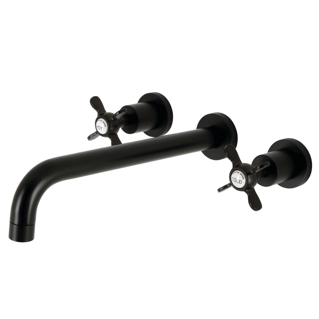 Essex KS8050BEX Two-Handle 3-Hole Wall Mount Roman Tub Faucet, Matte Black