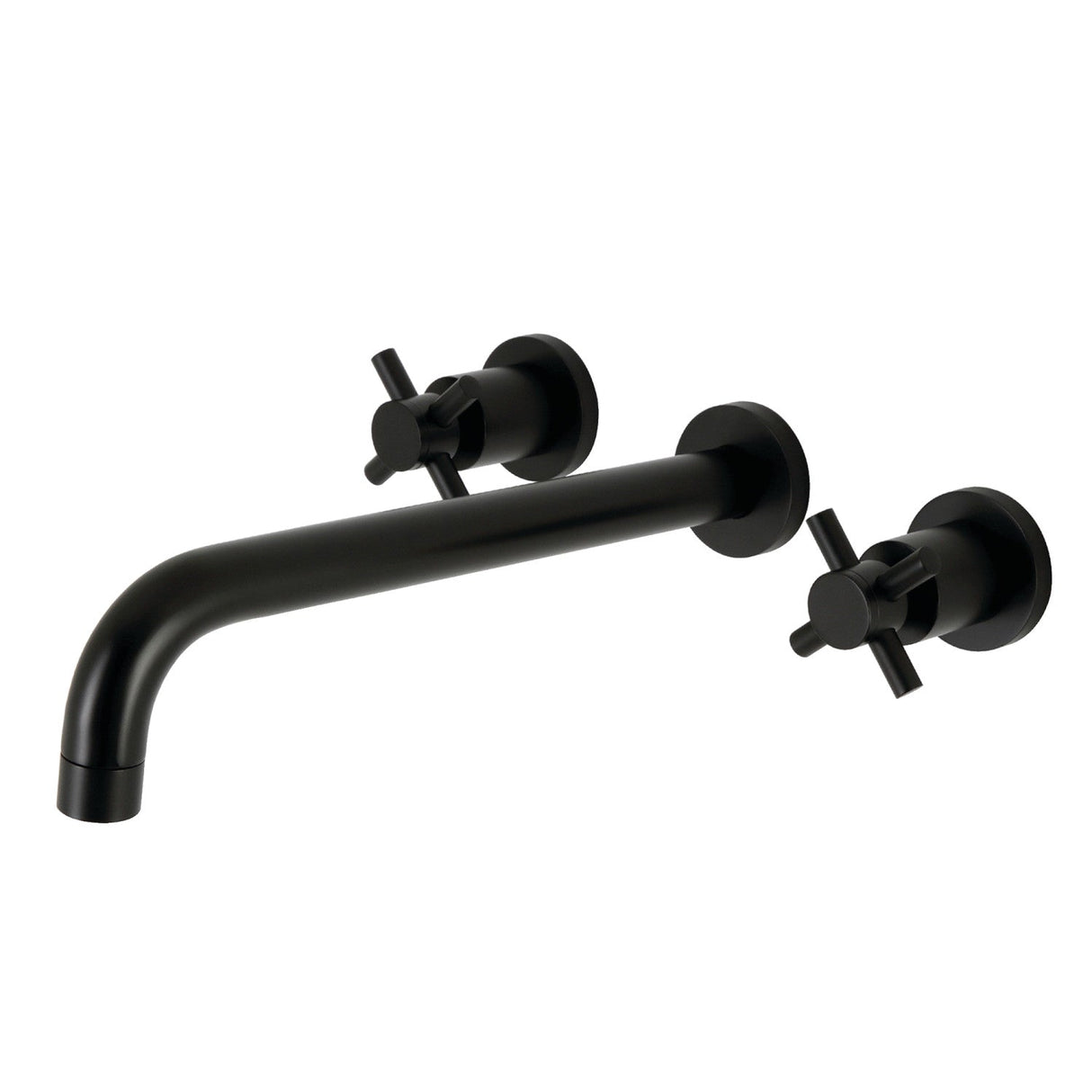 Concord KS8050DX Two-Handle 3-Hole Wall Mount Roman Tub Faucet, Matte Black
