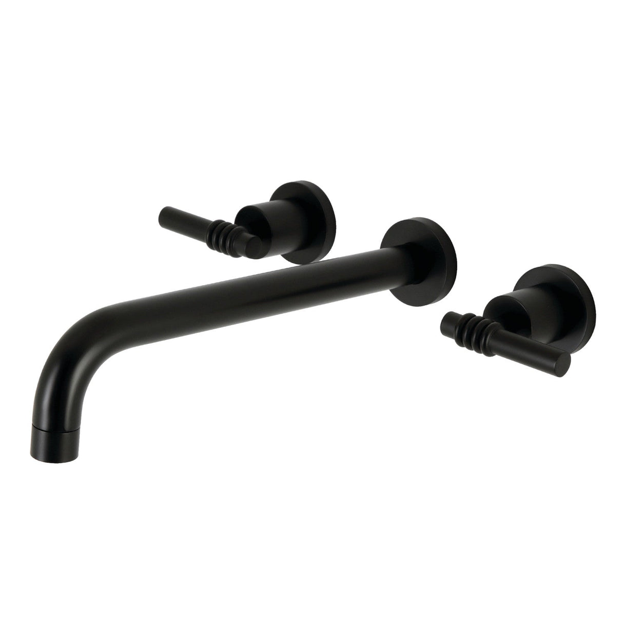 Milano KS8050ML Two-Handle 3-Hole Wall Mount Roman Tub Faucet, Matte Black