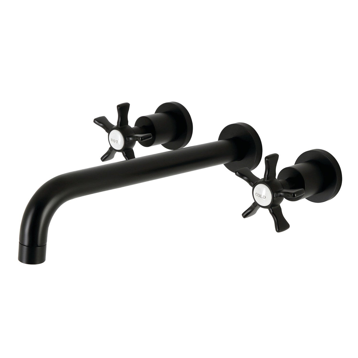 Hamilton KS8050NX Two-Handle 3-Hole Wall Mount Roman Tub Faucet, Matte Black