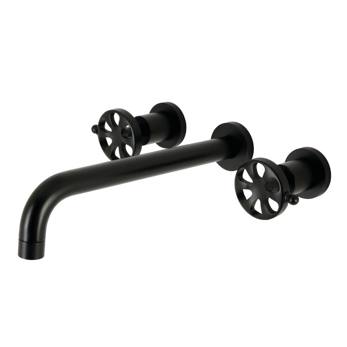 Belknap KS8050RX Two-Handle 3-Hole Wall Mount Roman Tub Faucet, Matte Black