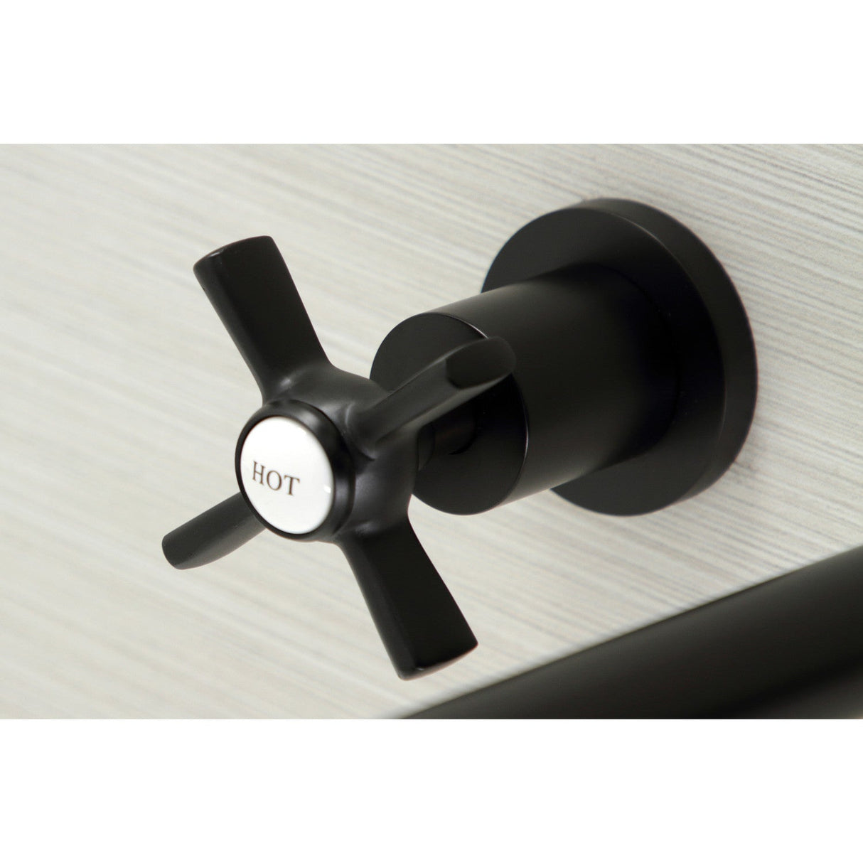 Millennium KS8050ZX Two-Handle 3-Hole Wall Mount Roman Tub Faucet, Matte Black
