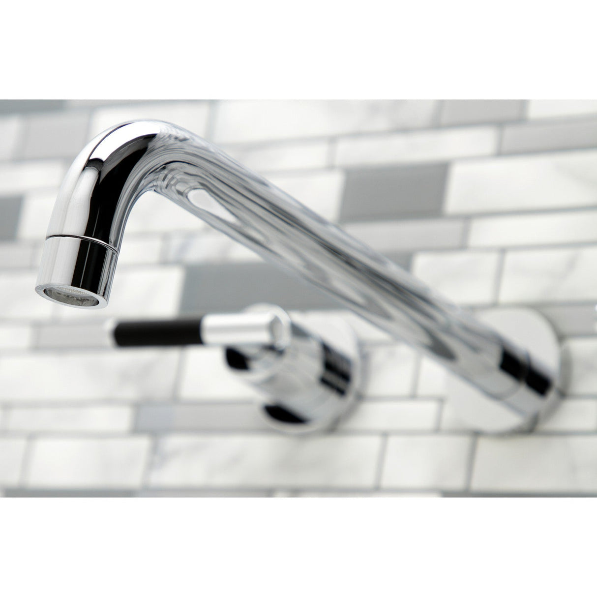 Kaiser KS8051CKL Two-Handle 3-Hole Wall Mount Roman Tub Faucet, Polished Chrome
