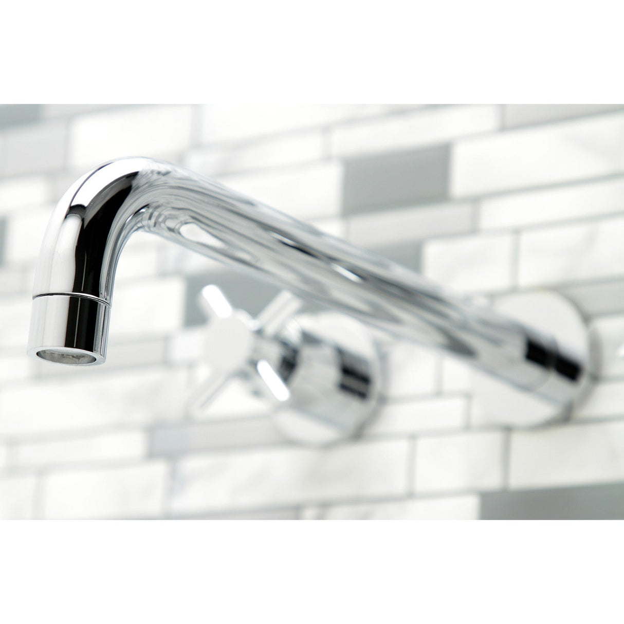 Concord KS8051DX Two-Handle 3-Hole Wall Mount Roman Tub Faucet, Polished Chrome