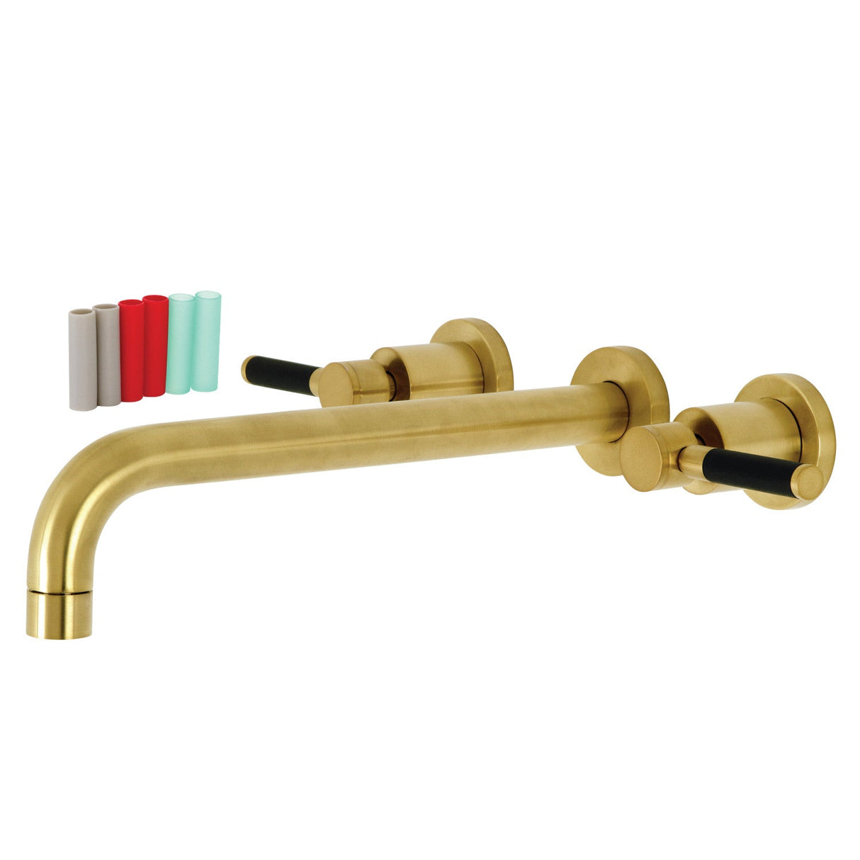 Kaiser KS8057DKL Two-Handle 3-Hole Wall Mount Roman Tub Faucet, Brushed Brass