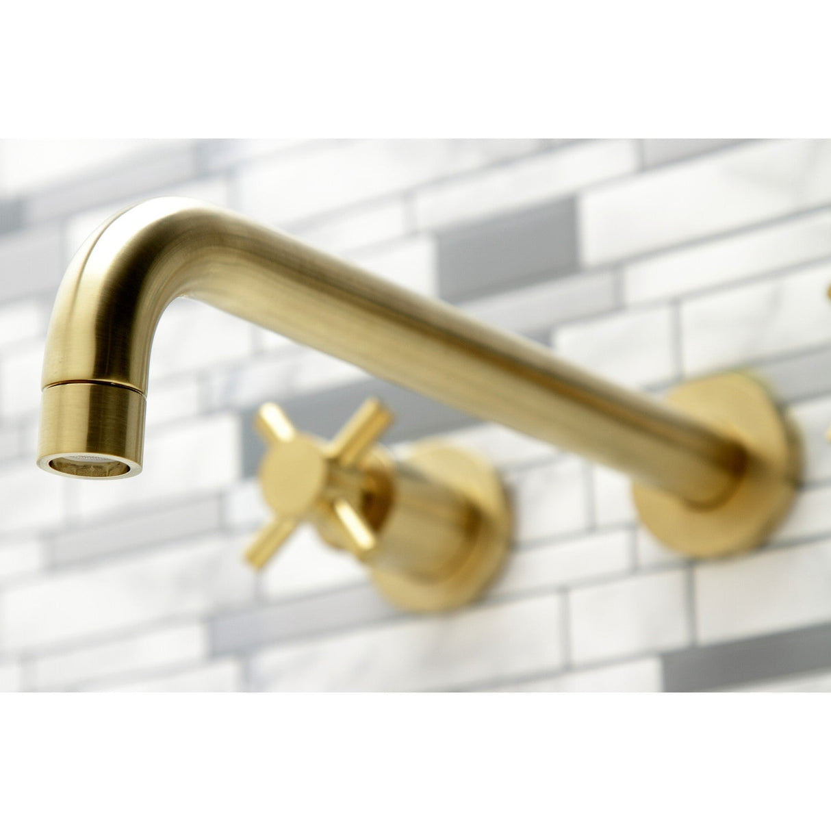 Concord KS8057DX Two-Handle 3-Hole Wall Mount Roman Tub Faucet, Brushed Brass