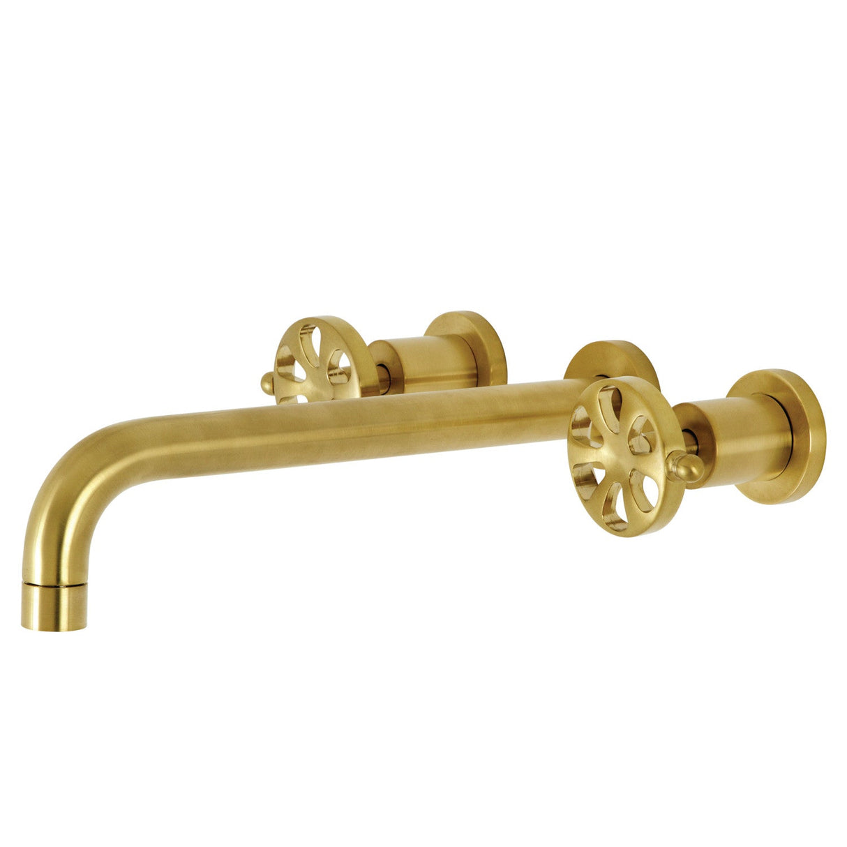 Belknap KS8057RX Two-Handle 3-Hole Wall Mount Roman Tub Faucet, Brushed Brass