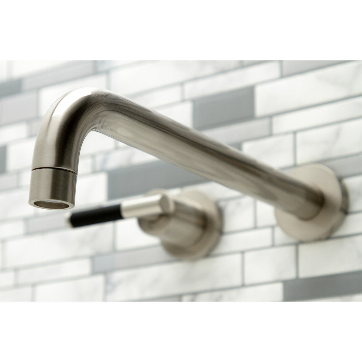 Kaiser KS8058CKL Two-Handle 3-Hole Wall Mount Roman Tub Faucet, Brushed Nickel