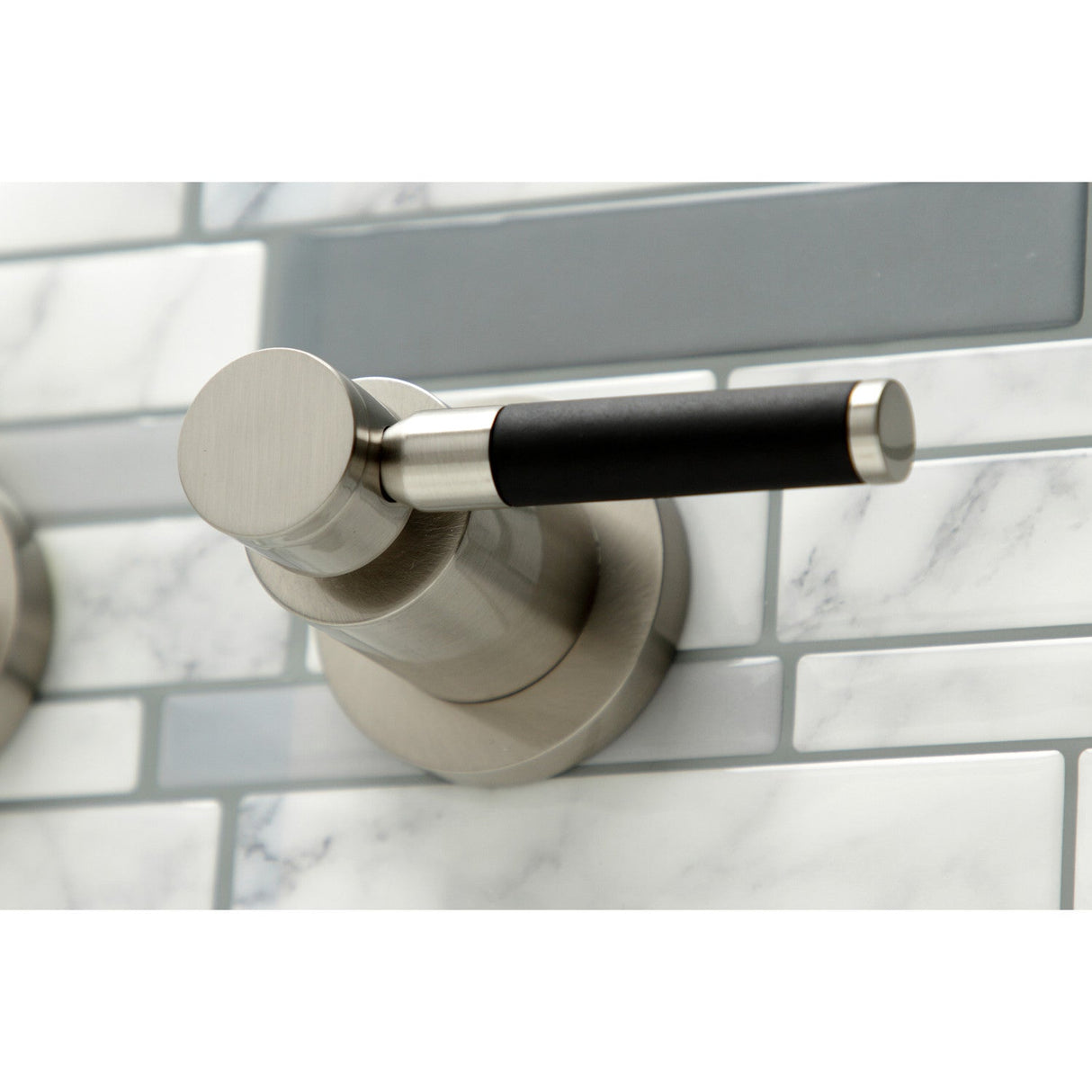 Kaiser KS8058DKL Two-Handle 3-Hole Wall Mount Roman Tub Faucet, Brushed Nickel