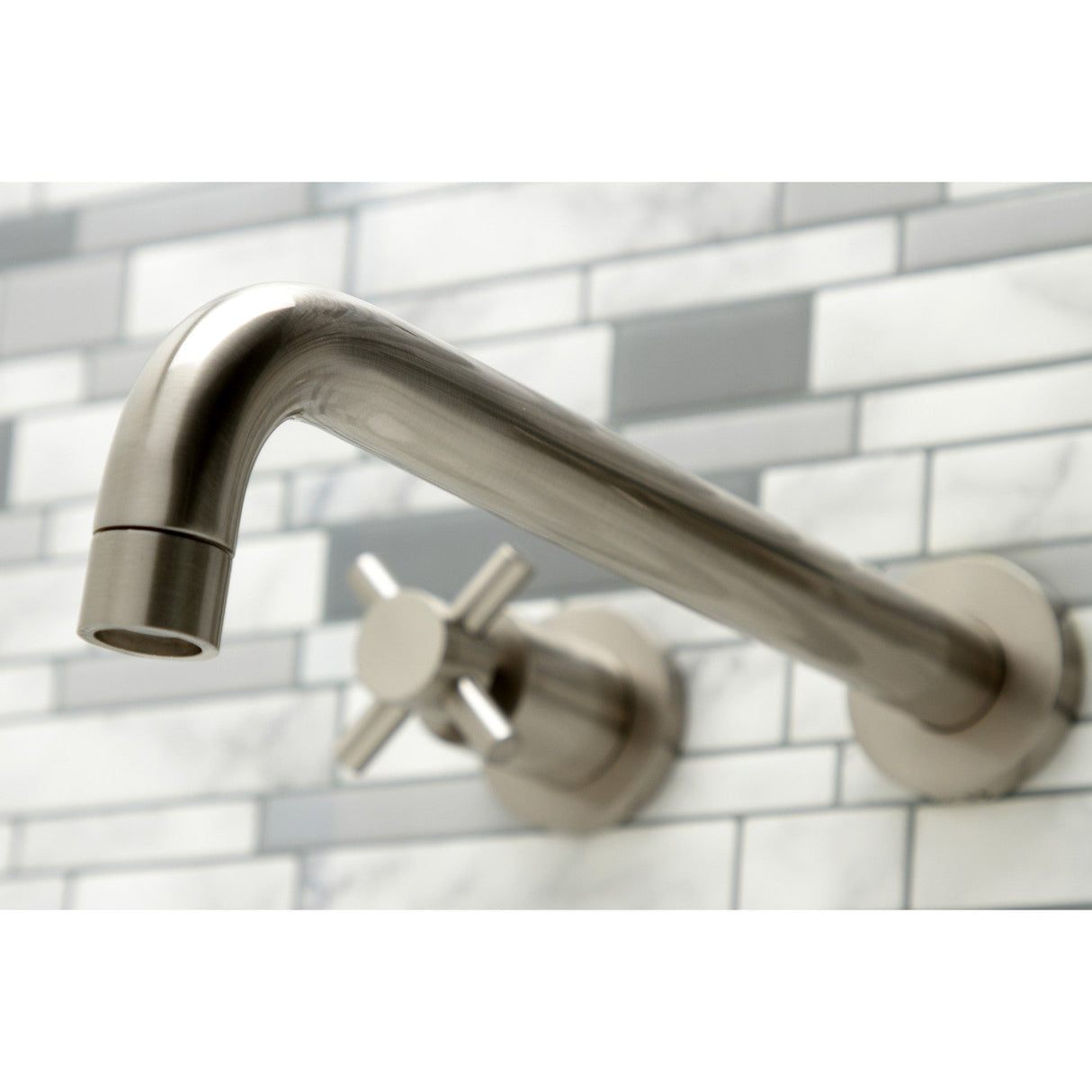 Concord KS8058DX Two-Handle 3-Hole Wall Mount Roman Tub Faucet, Brushed Nickel