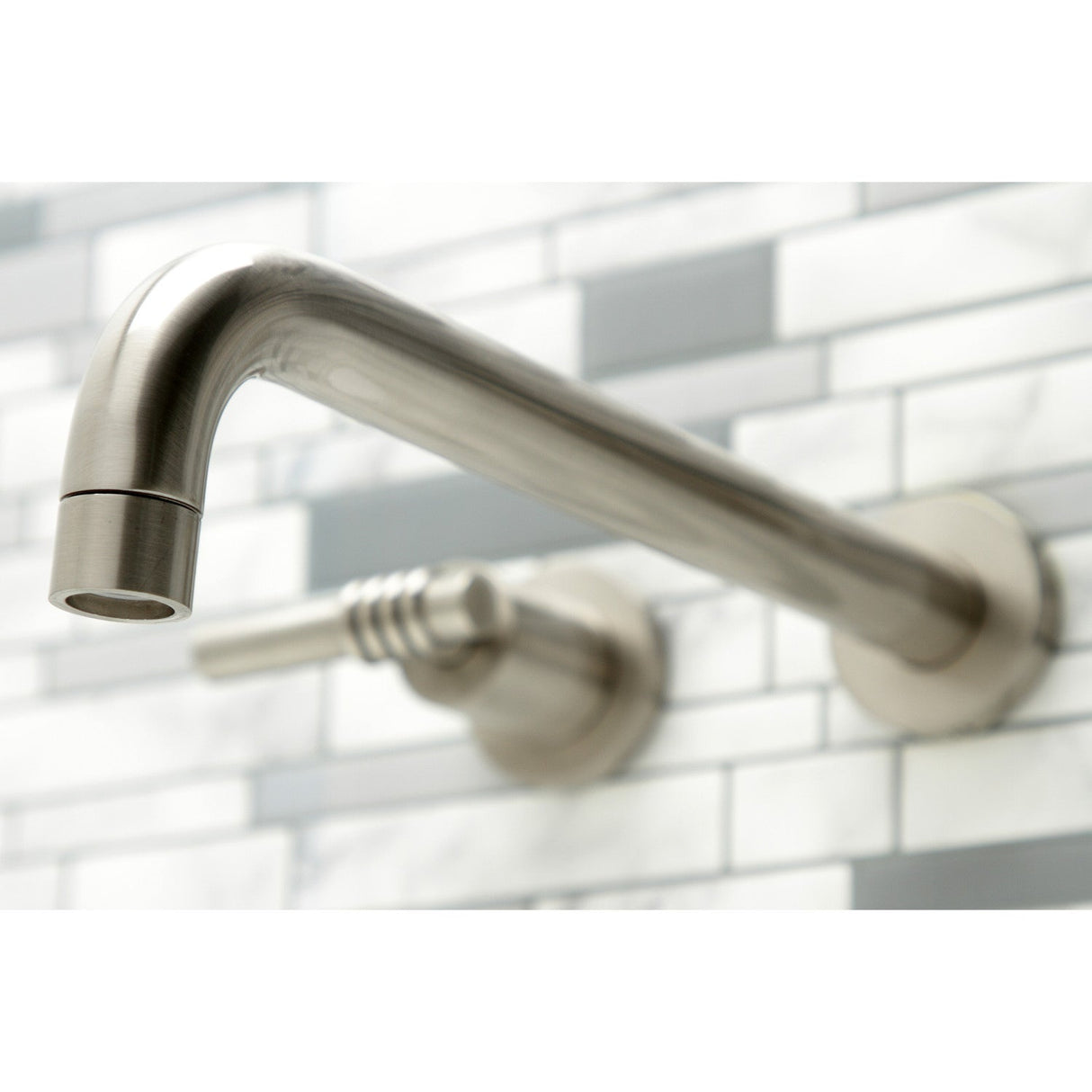Milano KS8058ML Two-Handle 3-Hole Wall Mount Roman Tub Faucet, Brushed Nickel