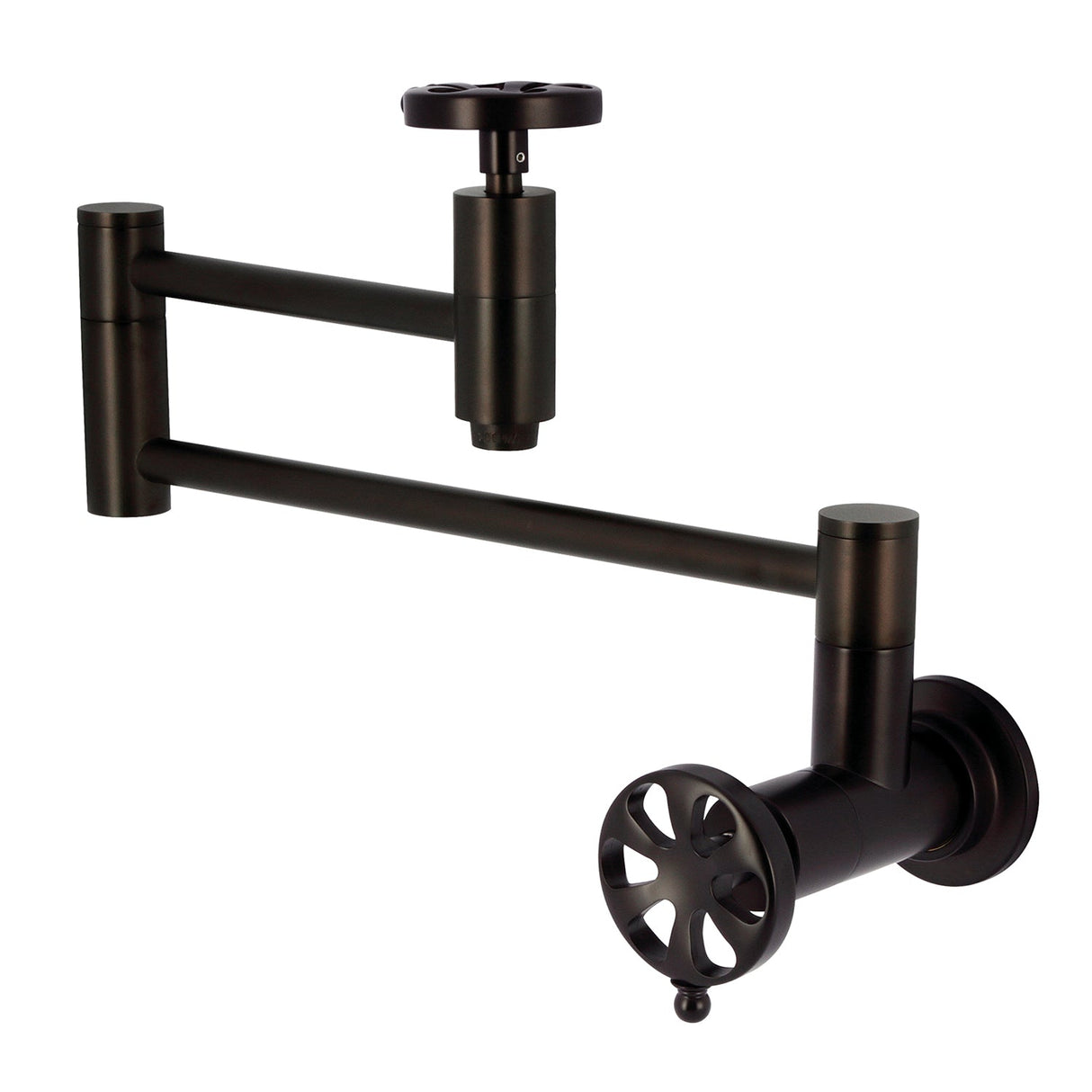 Belknap KS8105RX Two-Handle Wall Mount Pot Filler, Oil Rubbed Bronze
