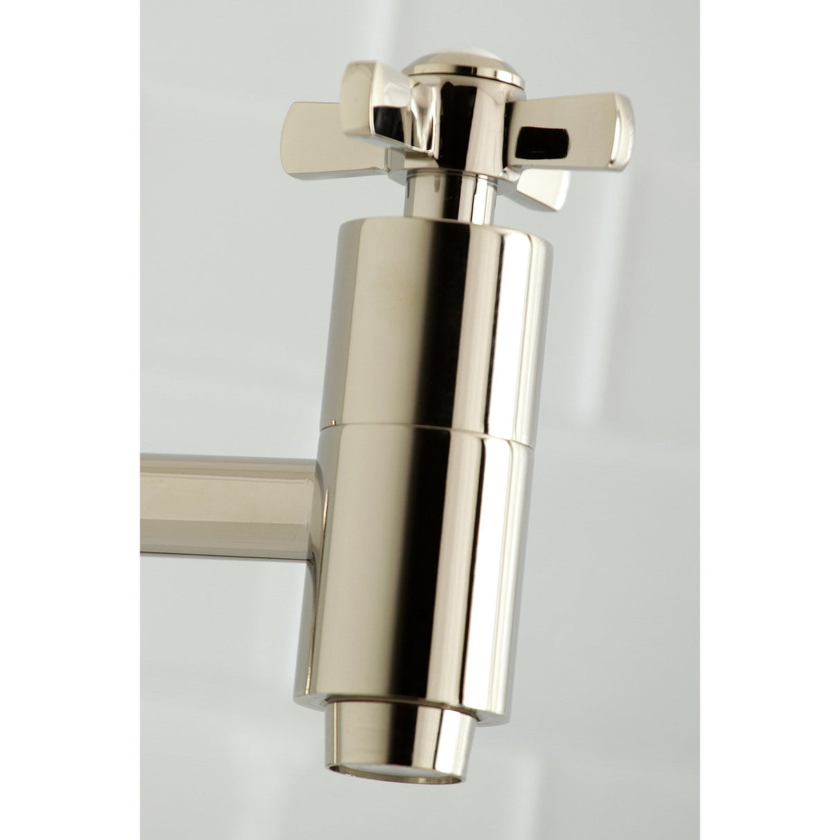 Millennium KS8106ZX Two-Handle 1-Hole Wall Mount Pot Filler, Polished Nickel