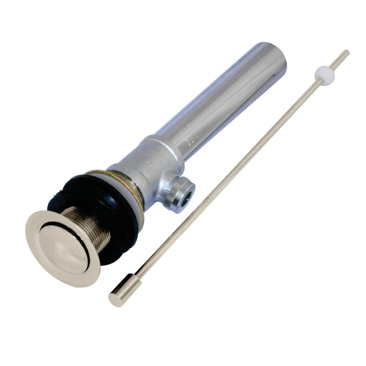 Concord KS8106 Brass Pop-Up Bathroom Sink Drain without Overflow, 22 Gauge, Polished Nickel