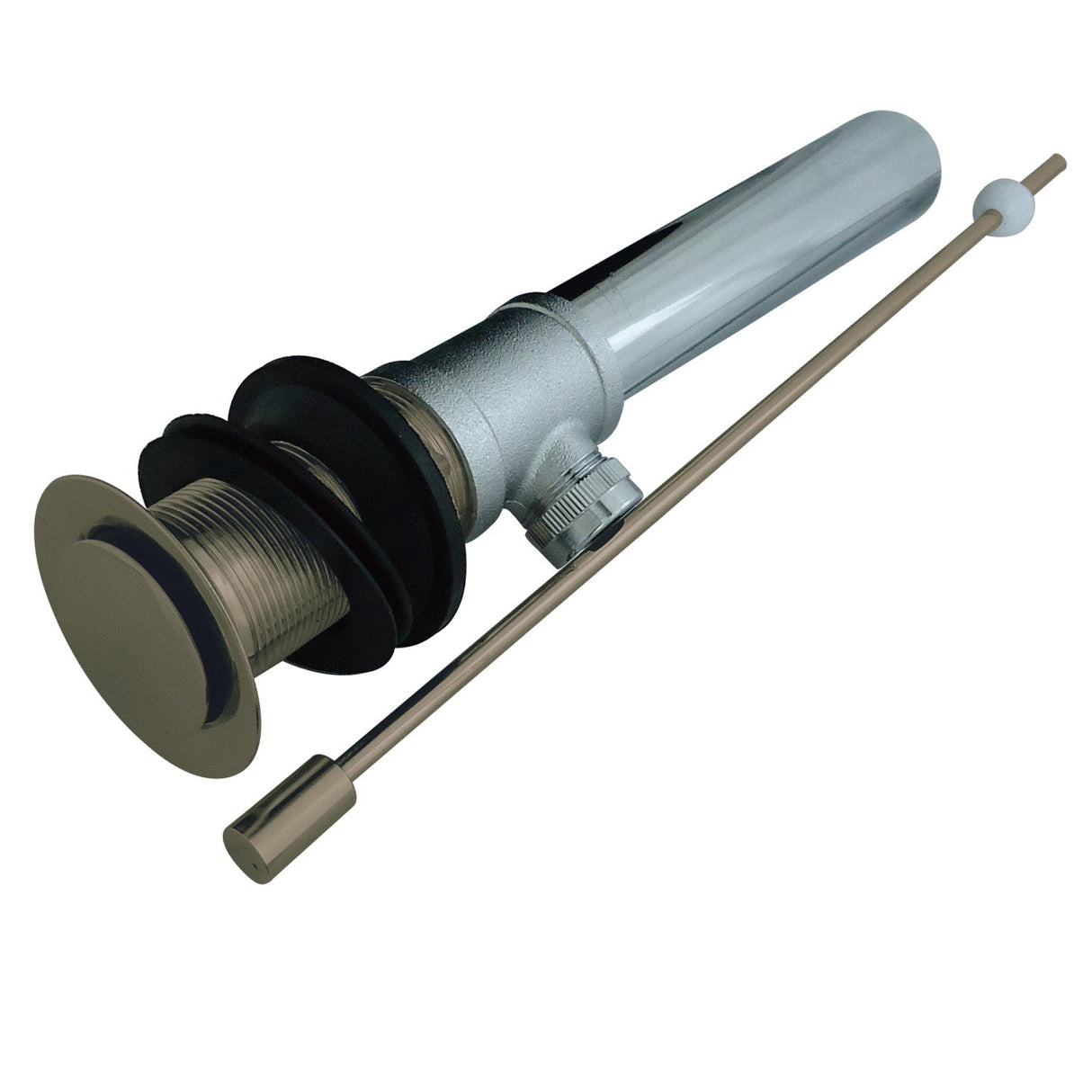 Concord KS8108 Brass Pop-Up Bathroom Sink Drain without Overflow, 22 Gauge, Brushed Nickel