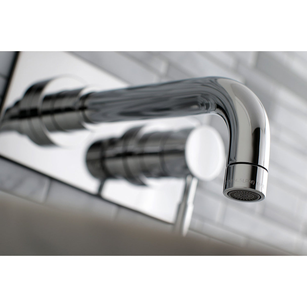 Concord KS8111DL Single-Handle 2-Hole Wall Mount Bathroom Faucet, Polished Chrome