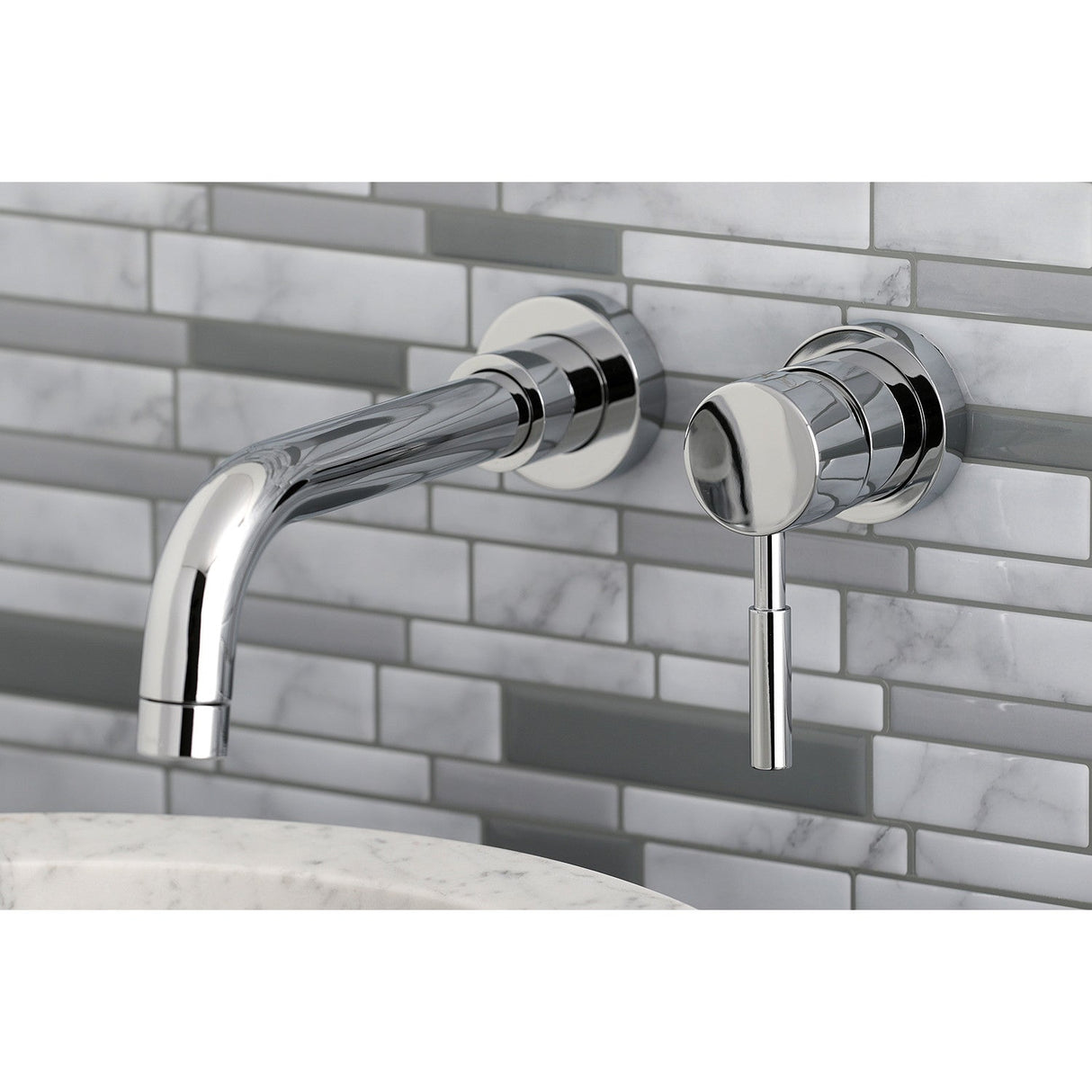 Concord KS8111DL Single-Handle 2-Hole Wall Mount Bathroom Faucet, Polished Chrome
