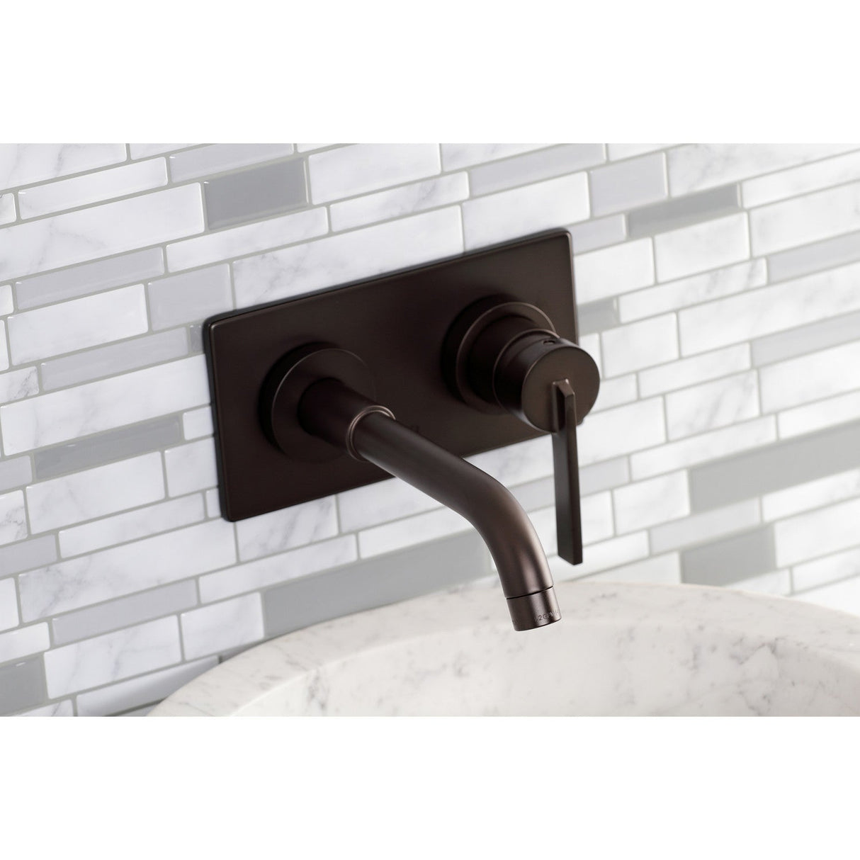 Continental KS8115CTL Single-Handle 2-Hole Wall Mount Bathroom Faucet, Oil Rubbed Bronze
