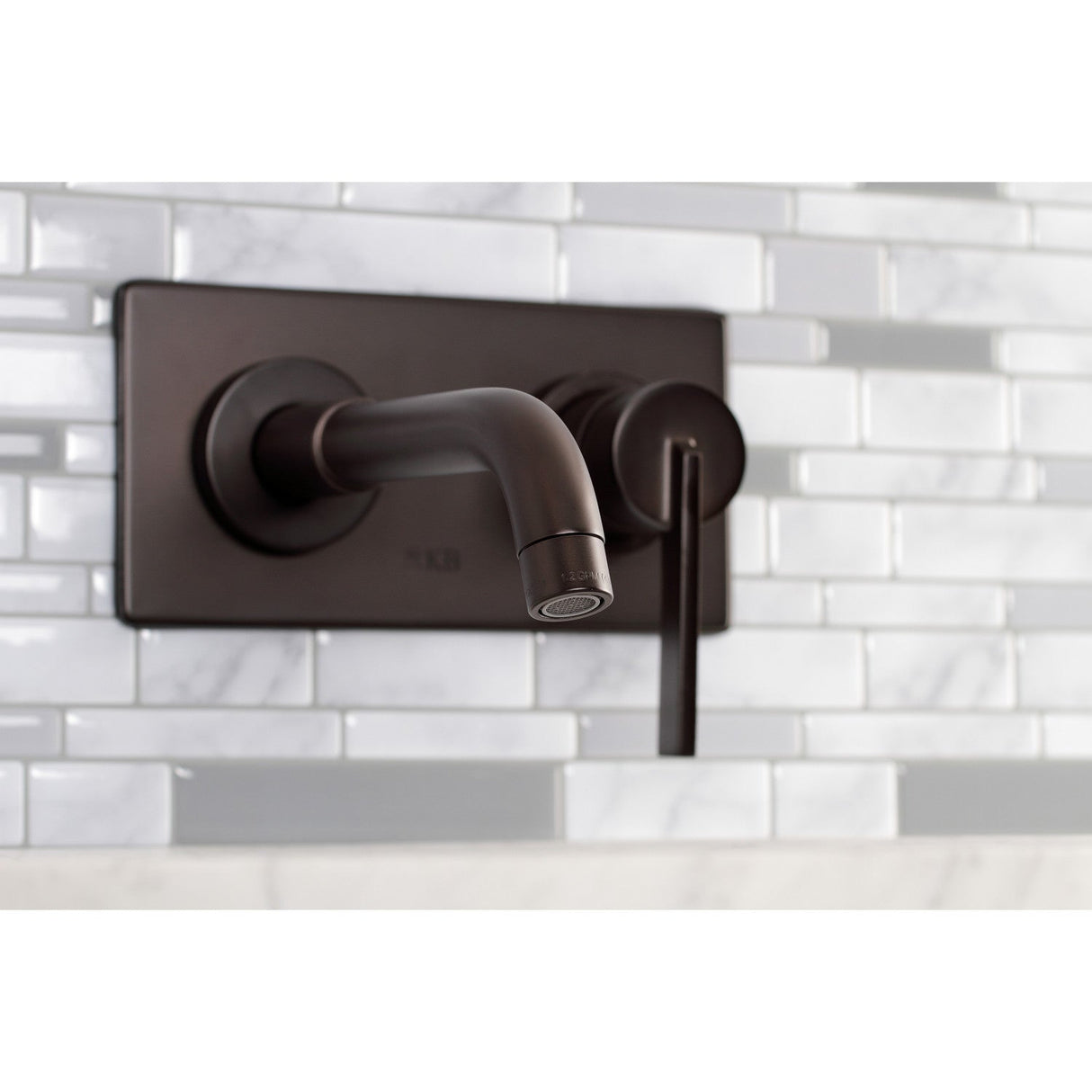 Continental KS8115CTL Single-Handle 2-Hole Wall Mount Bathroom Faucet, Oil Rubbed Bronze