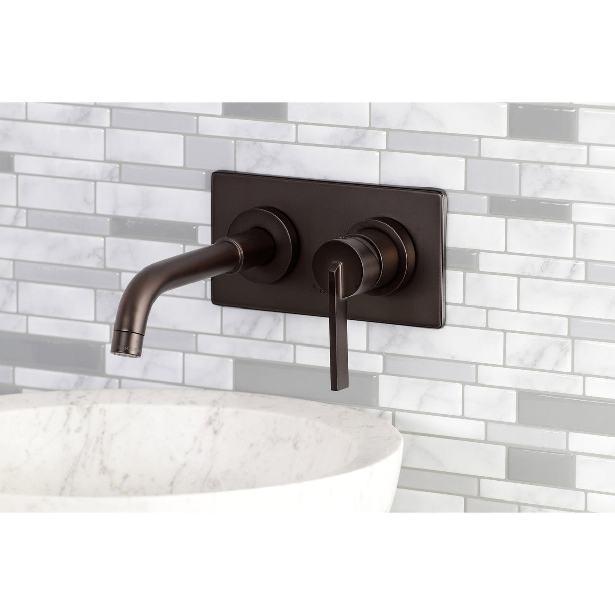 Continental KS8115CTL Single-Handle 2-Hole Wall Mount Bathroom Faucet, Oil Rubbed Bronze
