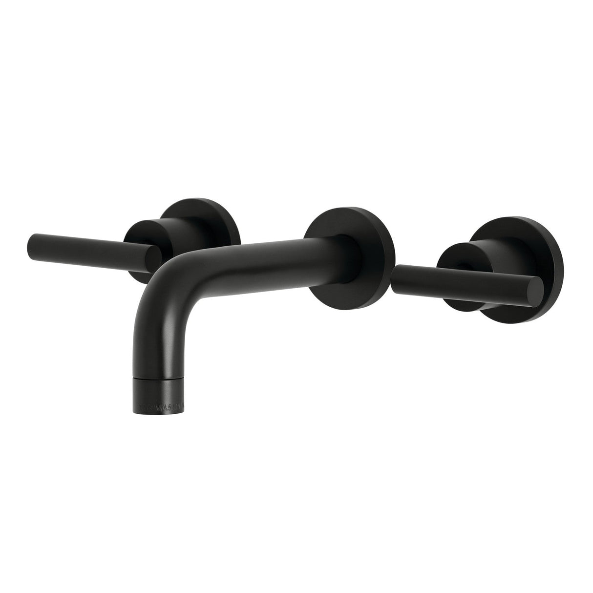 Manhattan KS8120CML Two-Handle 3-Hole Wall Mount Bathroom Faucet, Matte Black