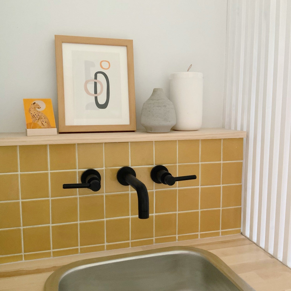 Concord KS8120DL Two-Handle 3-Hole Wall Mount Bathroom Faucet, Matte Black