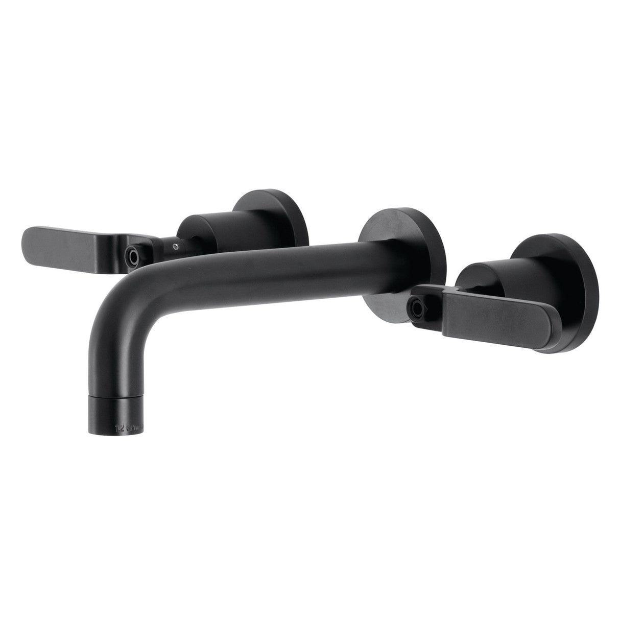 Whitaker KS8120KL Two-Handle 3-Hole Wall Mount Bathroom Faucet, Matte Black