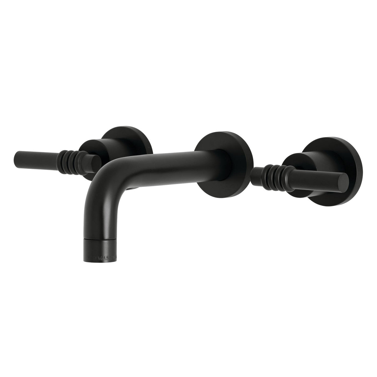 Milano KS8120ML Two-Handle 3-Hole Wall Mount Bathroom Faucet, Matte Black