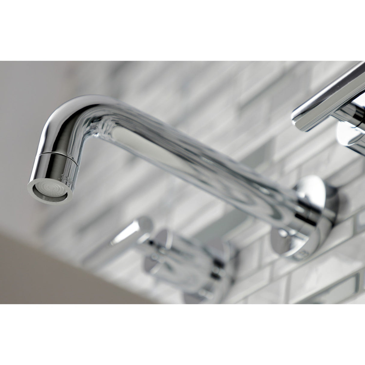 Manhattan KS8121CML Two-Handle 3-Hole Wall Mount Bathroom Faucet, Polished Chrome
