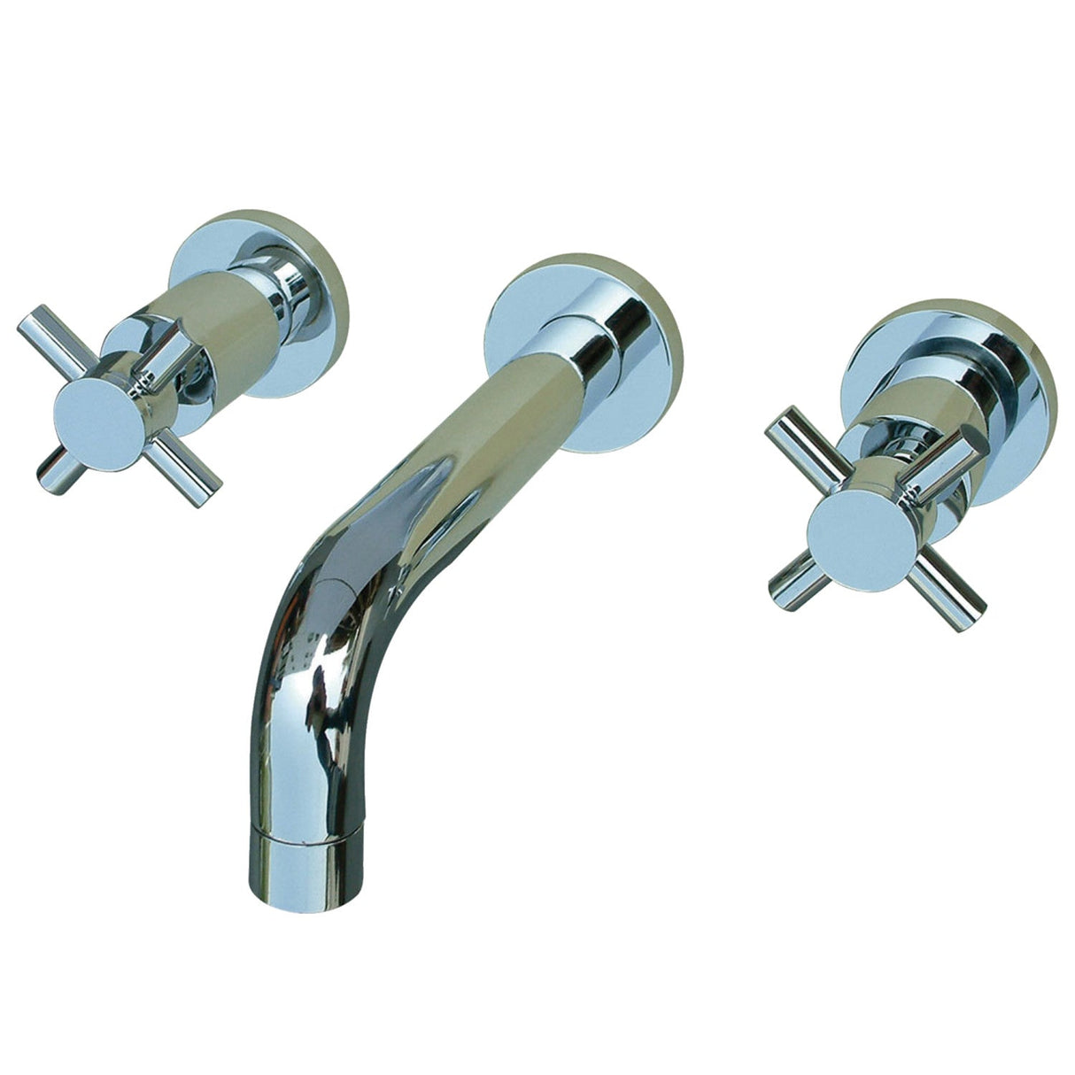 Concord KS8121DX Two-Handle 3-Hole Wall Mount Bathroom Faucet, Polished Chrome