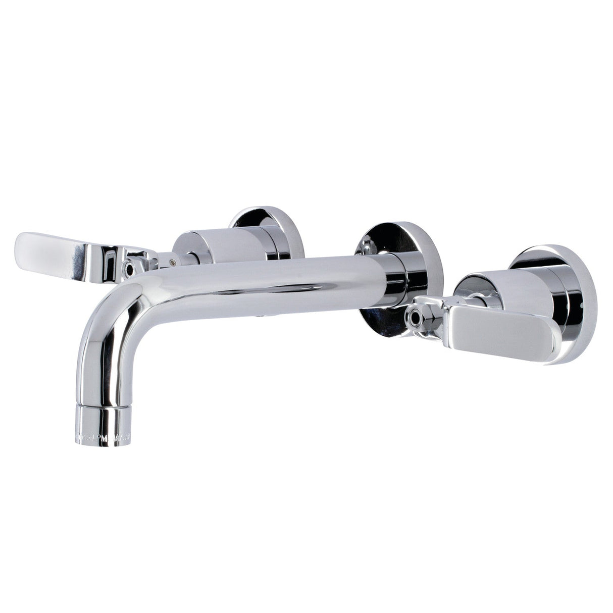 Whitaker KS8121KL Two-Handle 3-Hole Wall Mount Bathroom Faucet, Polished Chrome