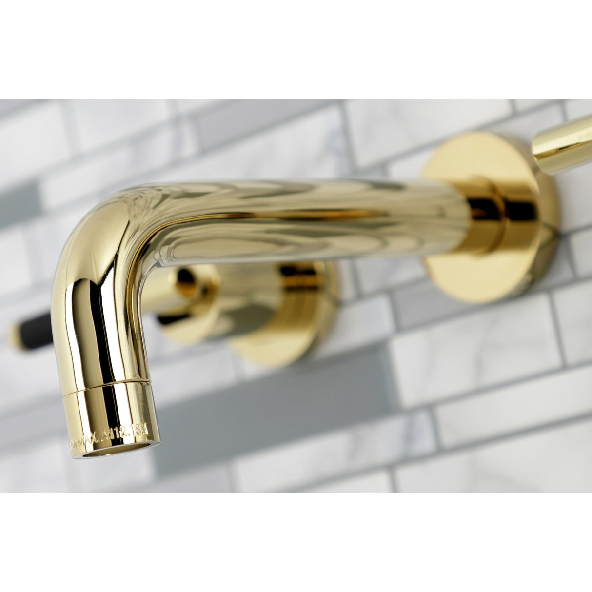 Kaiser KS8122CKL Two-Handle Wall Mount Bathroom Faucet, Polished Brass