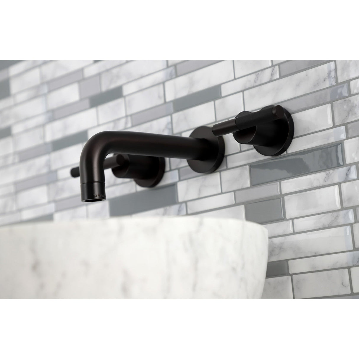 Kaiser KS8125CKL Two-Handle Wall Mount Bathroom Faucet, Oil Rubbed Bronze