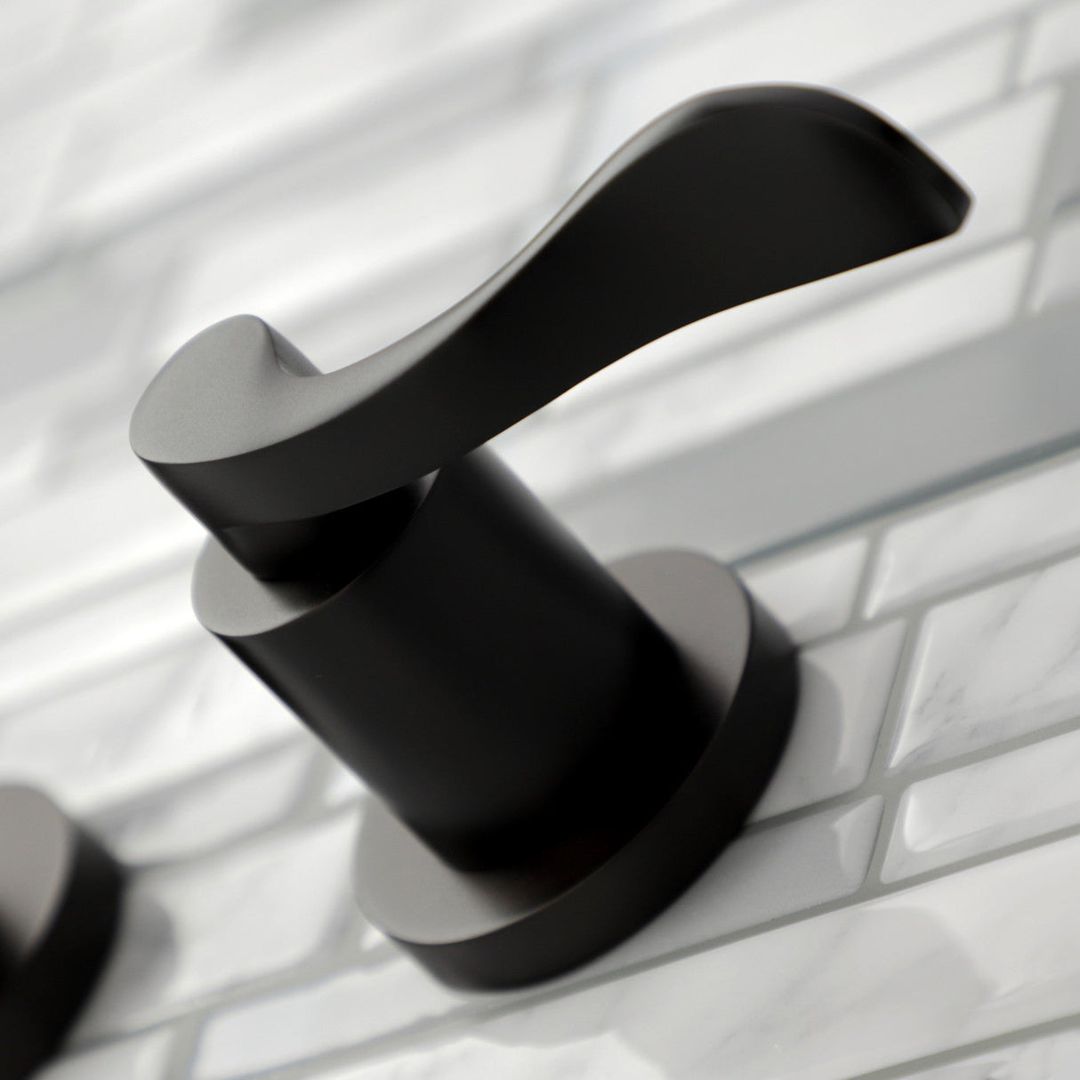 NuWave KS8125DFL Two-Handle 3-Hole Wall Mount Bathroom Faucet, Oil Rubbed Bronze