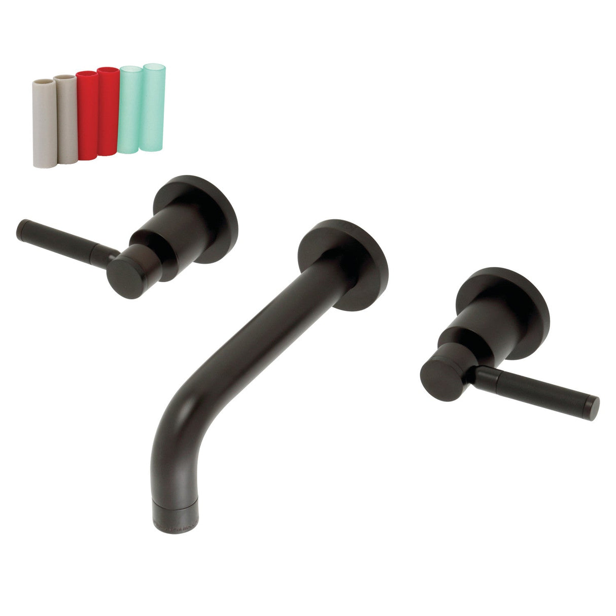 Kaiser KS8125DKL Two-Handle 3-Hole Wall Mount Bathroom Faucet, Oil Rubbed Bronze