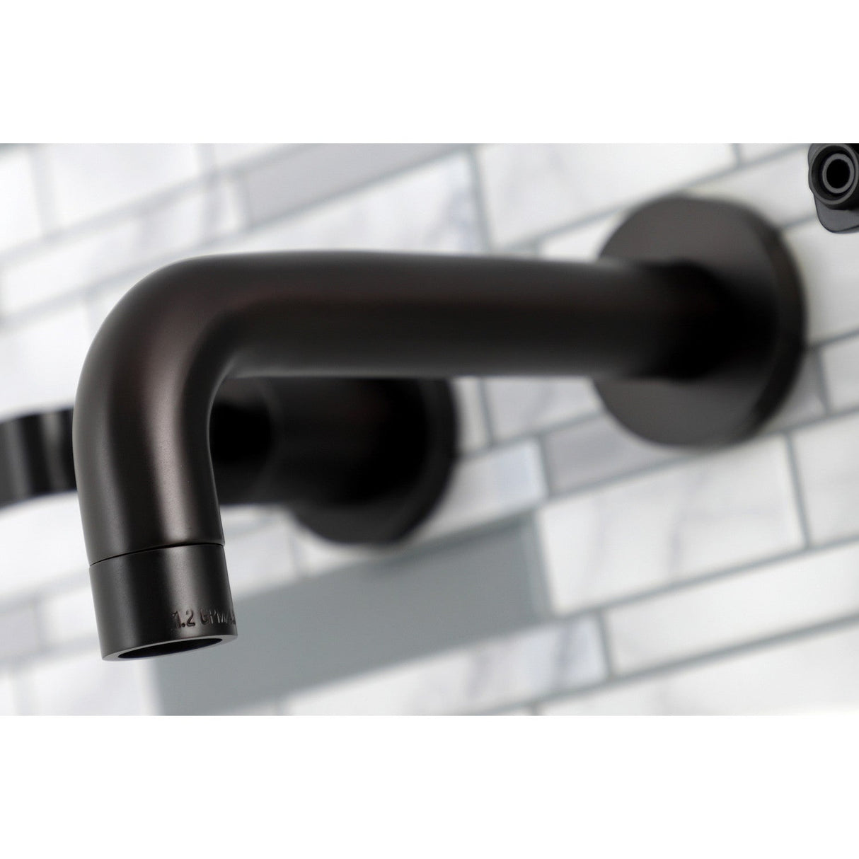 Whitaker KS8125KL Two-Handle 3-Hole Wall Mount Bathroom Faucet, Oil Rubbed Bronze