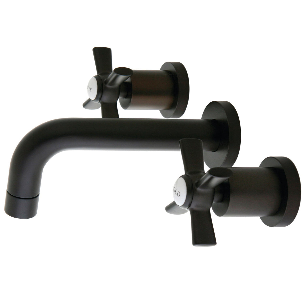 Millennium KS8125ZX Two-Handle 3-Hole Wall Mount Bathroom Faucet, Oil Rubbed Bronze