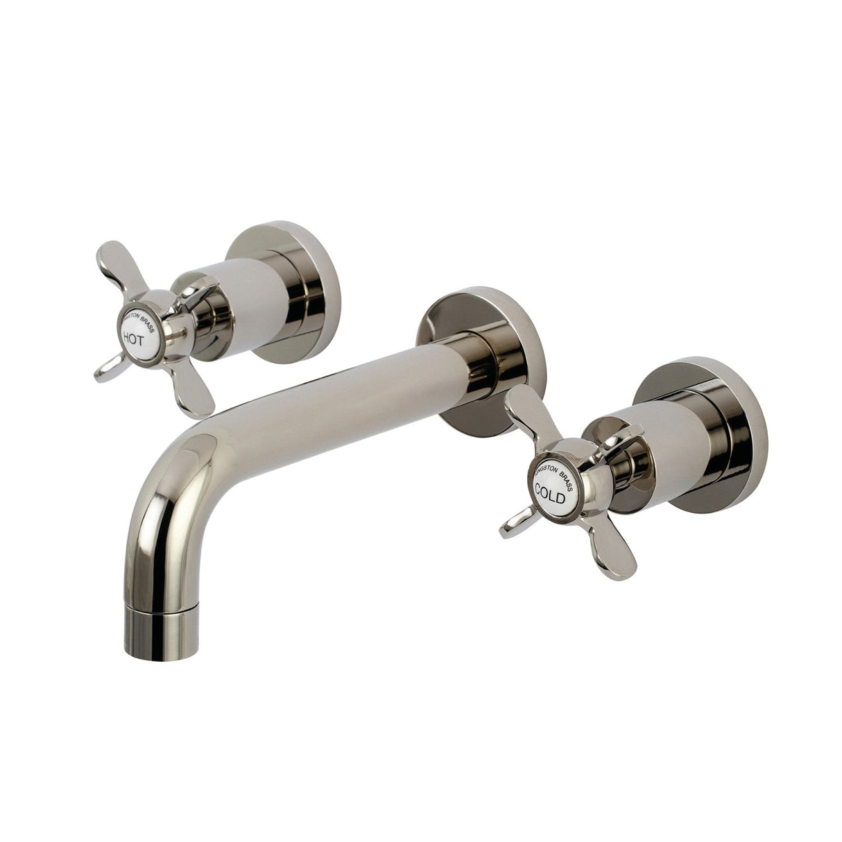 Essex KS8126BEX Two-Handle 3-Hole Wall Mount Bathroom Faucet, Polished Nickel