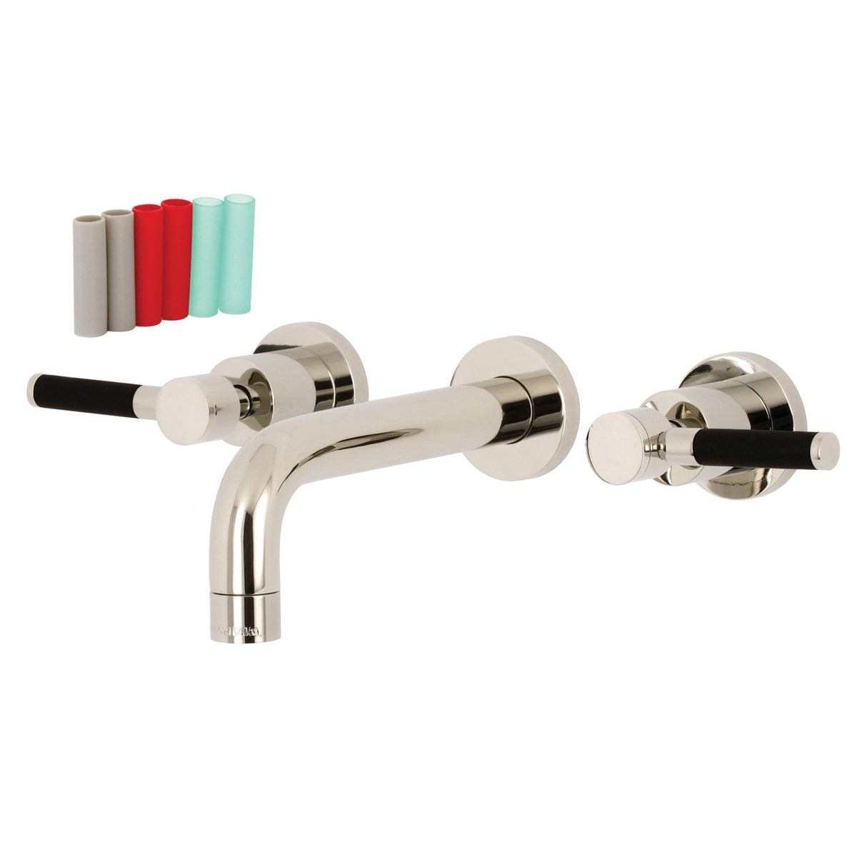 Kaiser KS8126DKL Two-Handle 3-Hole Wall Mount Bathroom Faucet, Polished Nickel