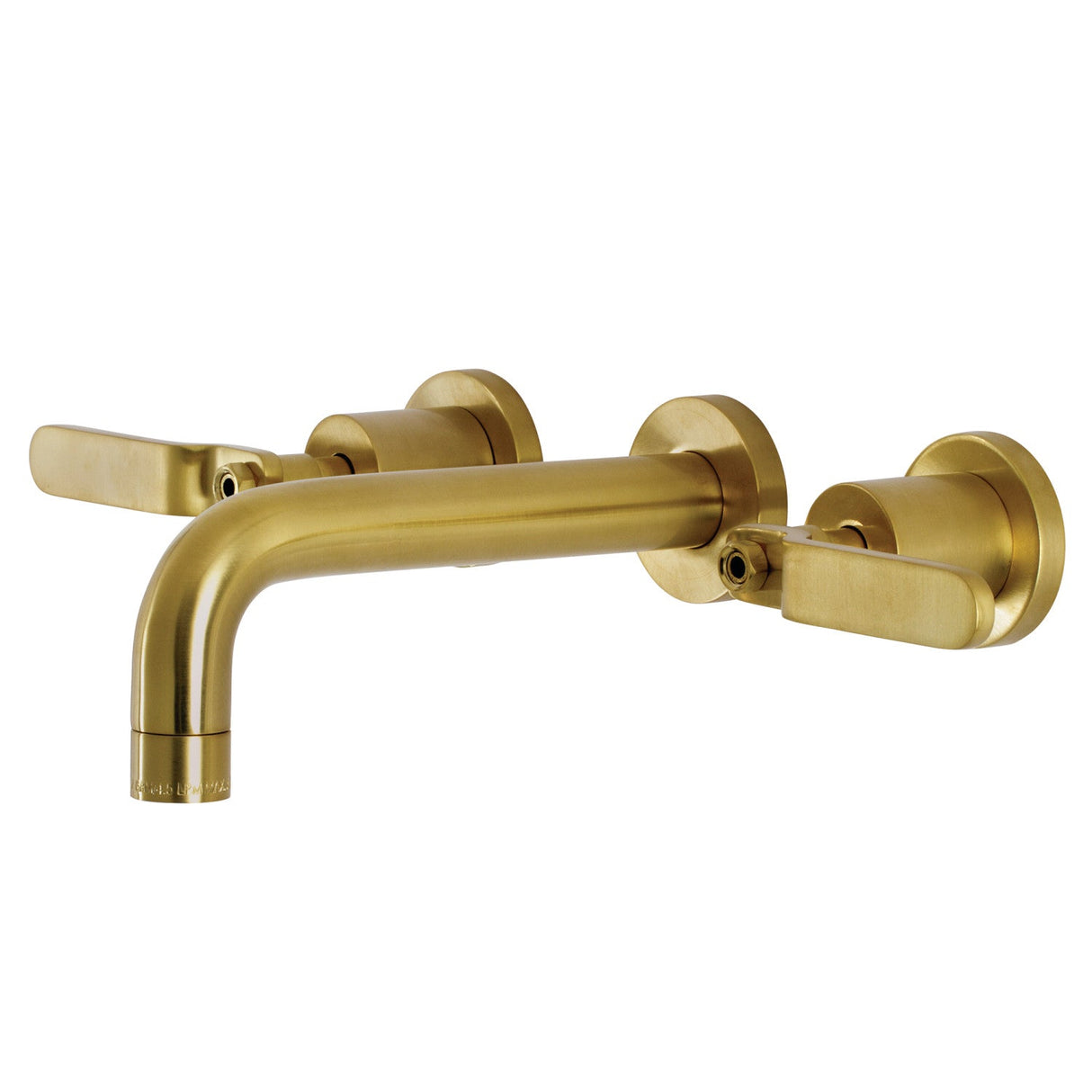 Whitaker KS8127KL Two-Handle 3-Hole Wall Mount Bathroom Faucet, Brushed Brass