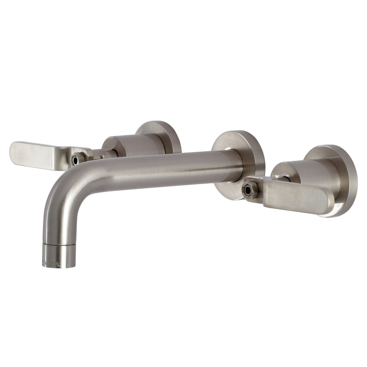 Whitaker KS8128KL Two-Handle 3-Hole Wall Mount Bathroom Faucet, Brushed Nickel